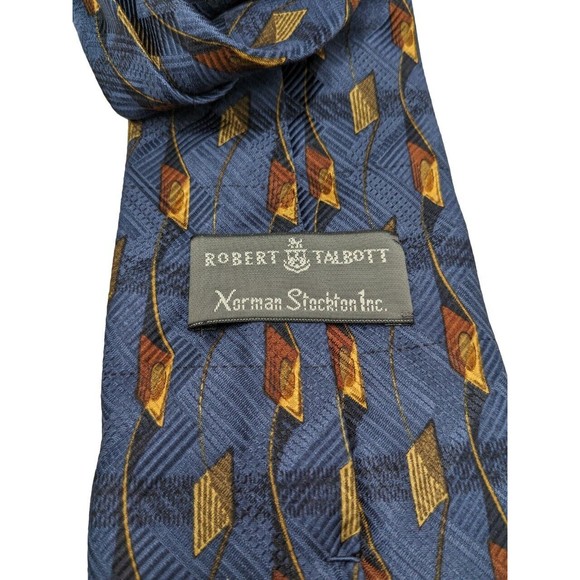 ROBERT TALBOTT Handmade in USA Silk Neck Tie Men's Geometric Print NWT $65 MSRP - Picture 2 of 9